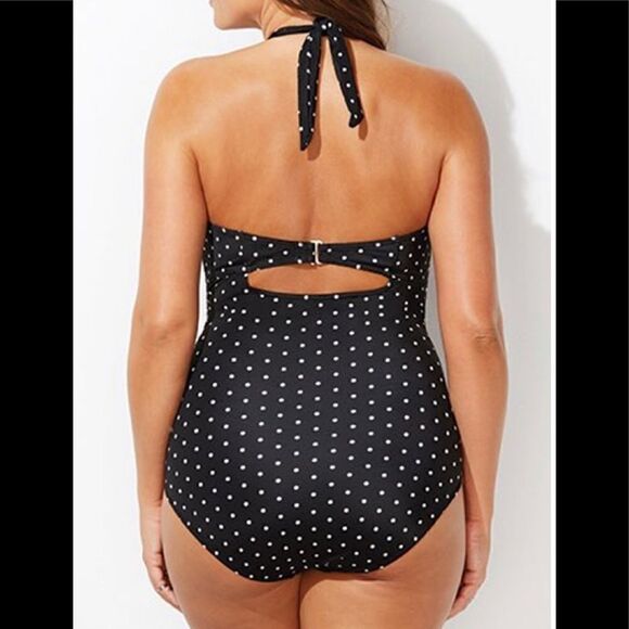 New. SWIMSUITS FOR ALL black and white swimsuit. - Picture 3 of 11